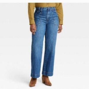 Universal Thread high rise wide leg cropped jeans size 22